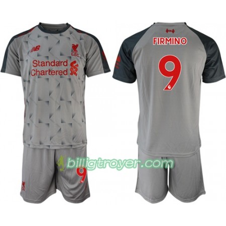 Billige Fotballdrakter Liverpool Firmino 9 Barn Tredjedraktsett 2018/19 Kortermet